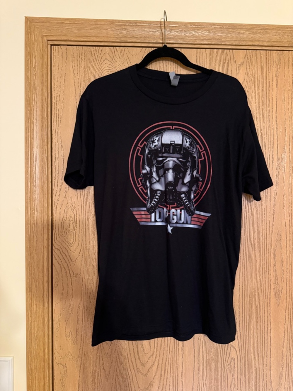 Next Level Apparel Top Gun Black Graphic Tee